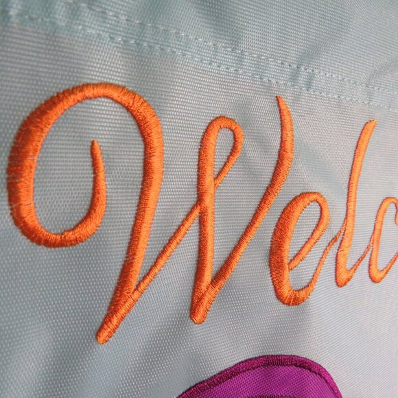 Embroidered Welcome Spring Watering Can Gardening Flag 18x12" Made by JetMax - Picture 6 of 10